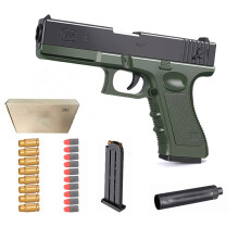 Pistolet jouet à éjection de douilles avec mécanisme de haute simulation, pistolet à balles souples pour le tir interactif sur cible, éjection