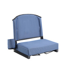 High Weight Capacity Folding Stadium Chair Reinforced-dark blue
