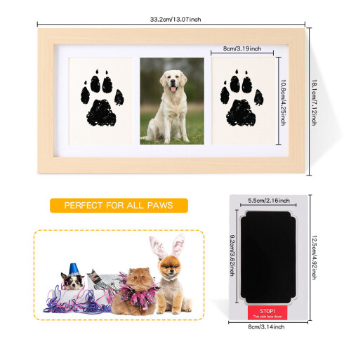 Pet Feet Print Frame Set Including Safe Soft Clay And-White 2
