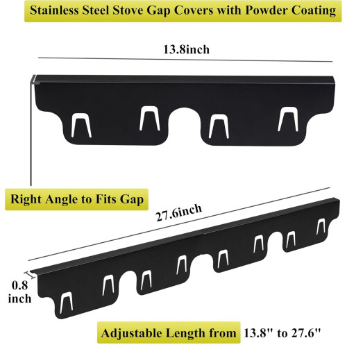 (Pack of 1) Simple Stove Difference Protect for Kitchen-Black 2