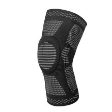 Rodilleras Deportivas Protector de Rodilla de Menisco de Punto de Silicona Protector de Rodilla para Correr Fitness Sentadilla, Negro M