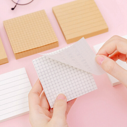 Office Memo Pad Sticker Index Sticky Notes Simplicity Paper Stationery Self-Adhesive Paste Blank Memorandum B 1