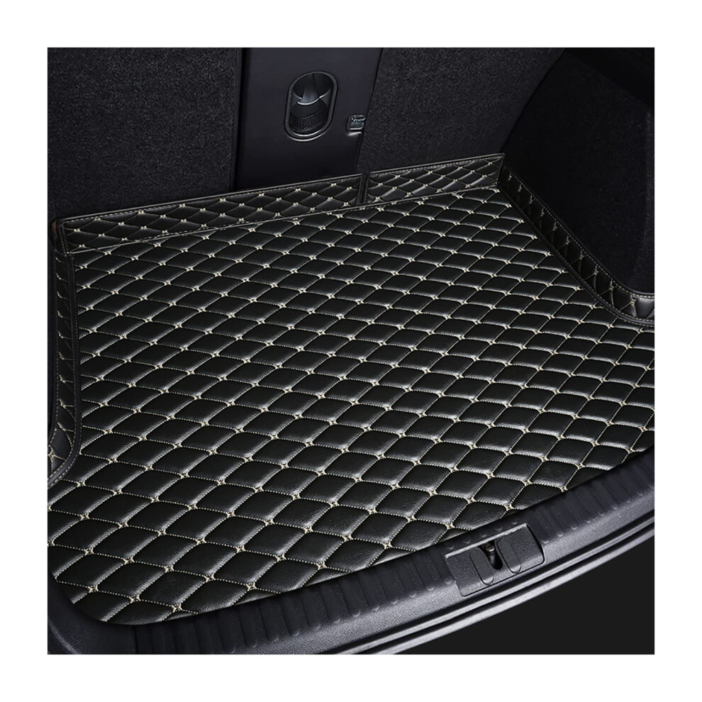 Car Trunk Mat For Kia Sorento 20152018, Custom Pu Leather Cargo Liner, 5 Seats, Black/Beige 9092120347562