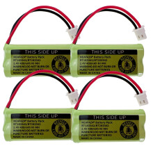 Cordless Phone Battery Pack BT183342 BT283342 2.4V 400mAh NiMH Compatible with VTech and AT&T Handsets (4 Pack)