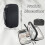 Electronics Accessories Organizer Waterproof Travel Case Small Double Layer Cable Storage Bag Black 2