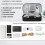 Electronics Accessories Organizer Waterproof Travel Case Small Double Layer Cable Storage Bag Black 3