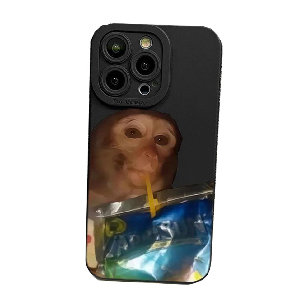 Funny Monkey Drinking Case For Iphone 11 Shockproof Tpu Protective Cover With NonâSlip Grip Black 9073542733430
