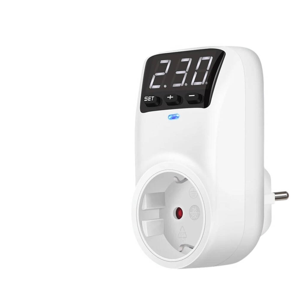Automatic Voltage Protector Socket 220V 16A Eu Plug Surge Protector For Refrigerator With Adjustable Cutoff 9455672284523