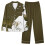 Women's Graphic Print Pajama Set Long Sleeve Top Elastic 1