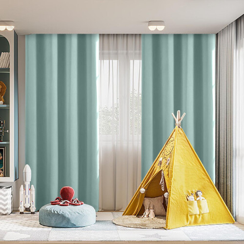 Blackout Curtains Green 52x63 Inch 2 Panels 2