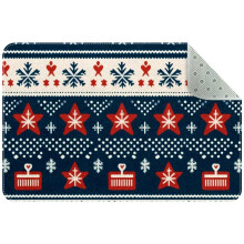 Seamless Scandinavian pattern Small Area Rug, Non-Slip Door Mat Indoor Floor Mat, Washable Kitchen Rug Entrance DMat for Bedroom Living Room