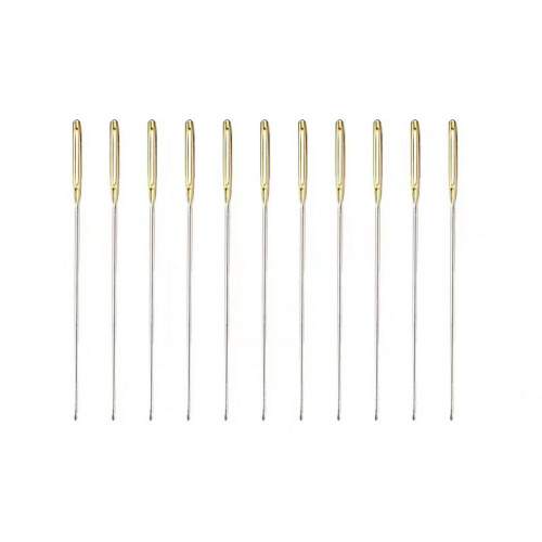 100 Pack Threading Needles,Stainless Steel Sewing Needles, Side Threading Needles for Hand Sewing, Hand Stitching Needles 1