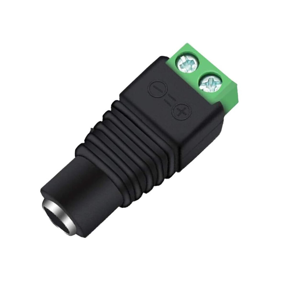 Dc Power Connector 5.5Mm X 2.5Mm Female To Screw Terminal Adapter For Led Strip And Cctv, Tool Wire Connection 9455672284516