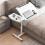 Rolling Laptop Desk Adjustable Height Overbed Table with Locking Wheels and AntiSkid Bar 2