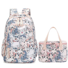School Backpack with Lunch Box for Girls, Medium Size Matching Set for Middle School