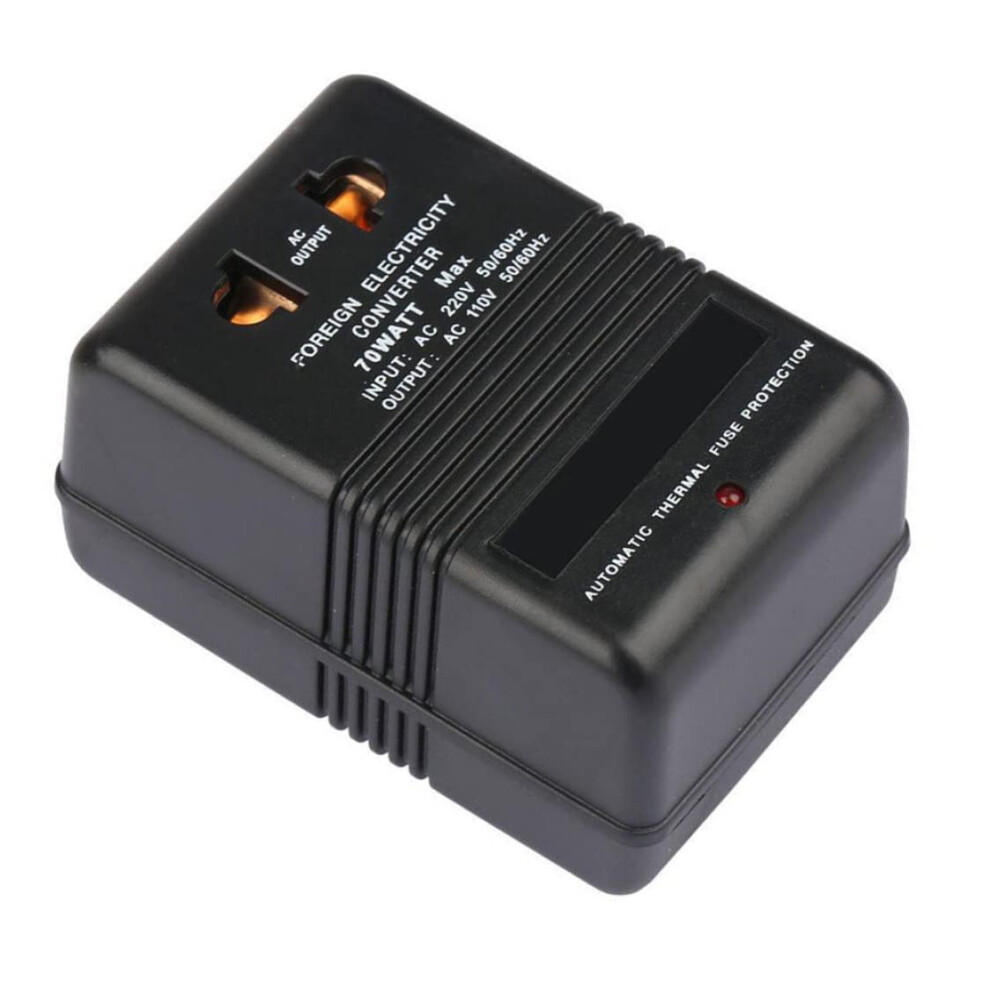 Compact Travel Voltage Converter 220V To 110V Step Down Adapter With Cn Plug And Overheat Protection 70W 9330225021261