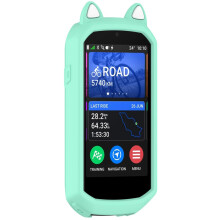 Silicone Case Green Cute Cat Ear ScratchResistant Dustproof Protective Cover for Garmin Edge 1050