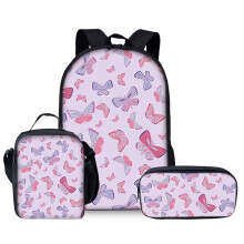 Girls 3in1 School Backpack Set with Lunch Bag and Pencil Case for Students Travel (Color3)