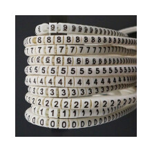 EC2 Cable Markers 500PCS White PVC Wire Number Sleeves 1.56mm² for Electrical Identification