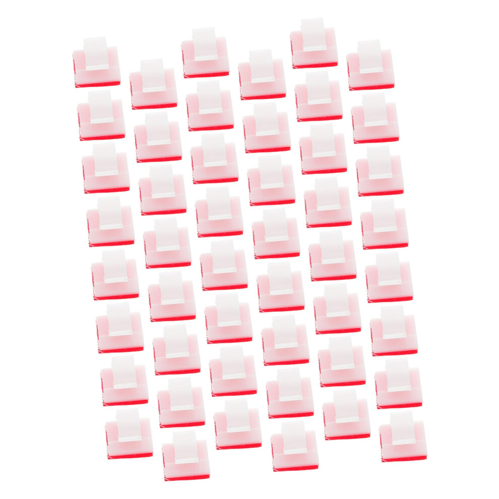50Pcs Self Adhesive Cable Clips With Strong Grip For Desk Cable Organizer And Wire Holder Home Office 9455672286961