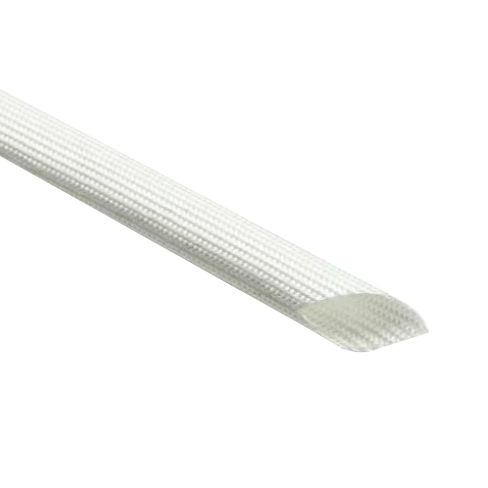 Silicone Fiberglass Heat Shield Sleeve 9Mm 1M Temp Wire Insulation Flame Retardant White 9455672287081