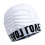 Women's Swimming Hat With Unique Pleated Design Suitable-White 1