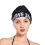 Bonnet de bain imperméable pour femme, coupe extensible,-Noir 3