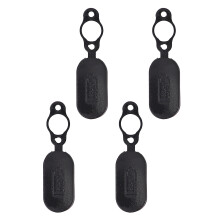 Port de charge de silicone de capuchon de port de-Noir