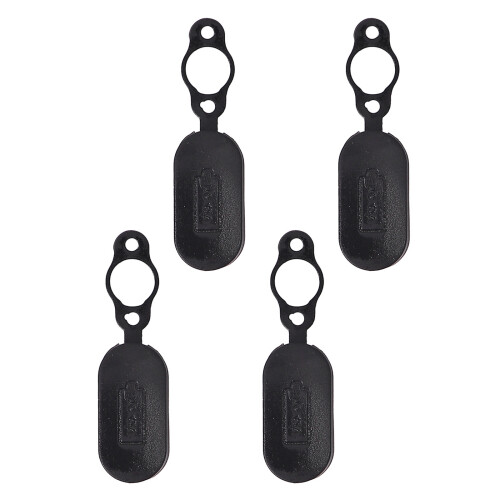 Port de charge de silicone de capuchon de port de-Noir