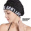 Beautiful Ruffle Design Swim Cap Breathable Fabric Fit-Black 7