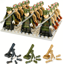 [US Army] 18-piece military building block set, including US Army soldiers and World War II figures.