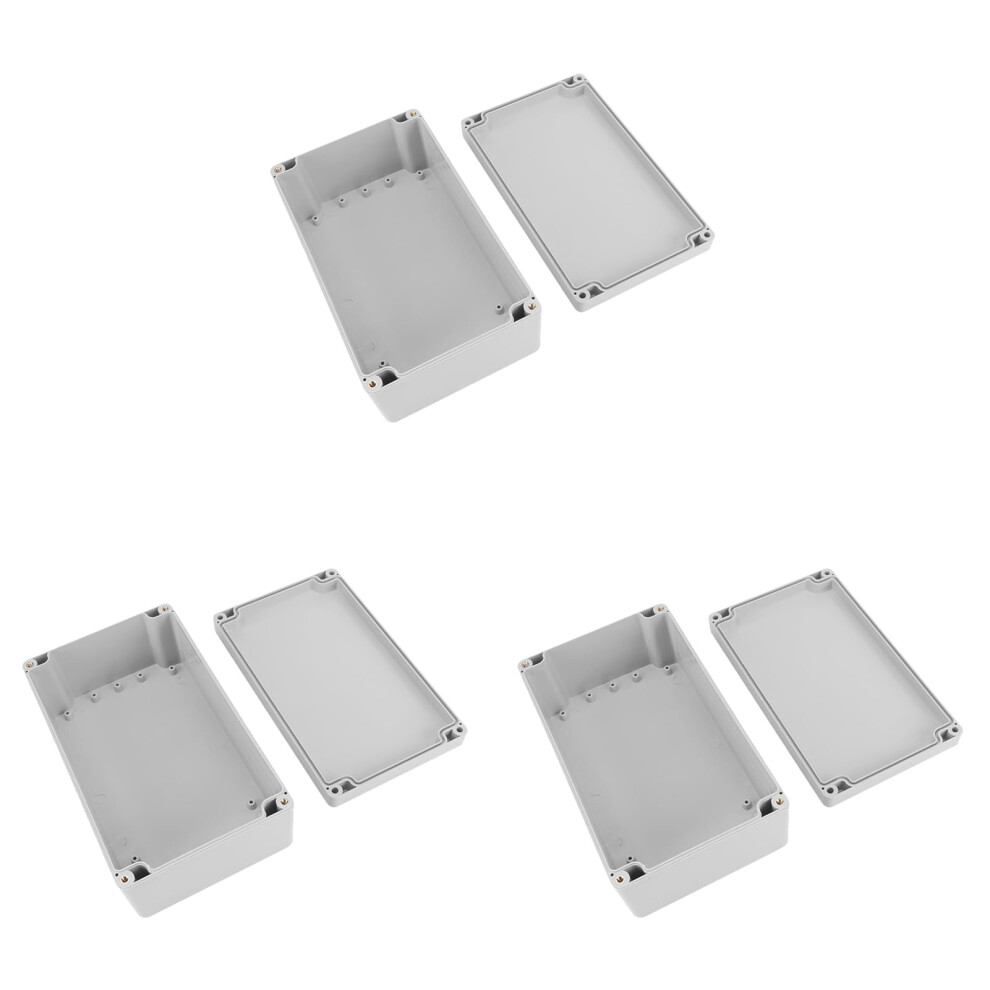 Plastic Project Enclosure Ip65 Waterproof Abs Electronics Junction Box 200X120x75mm Outdoor Durable Set Of 3 9092120208955
