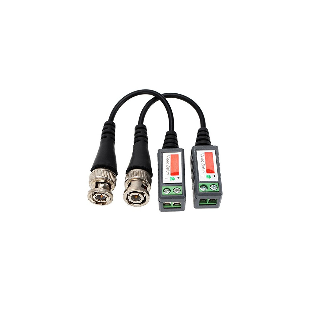 Passive Cctv Video Balun Bnc Connector Coax Adapter Pair For Analog Camera, No Power Needed 9092120769296