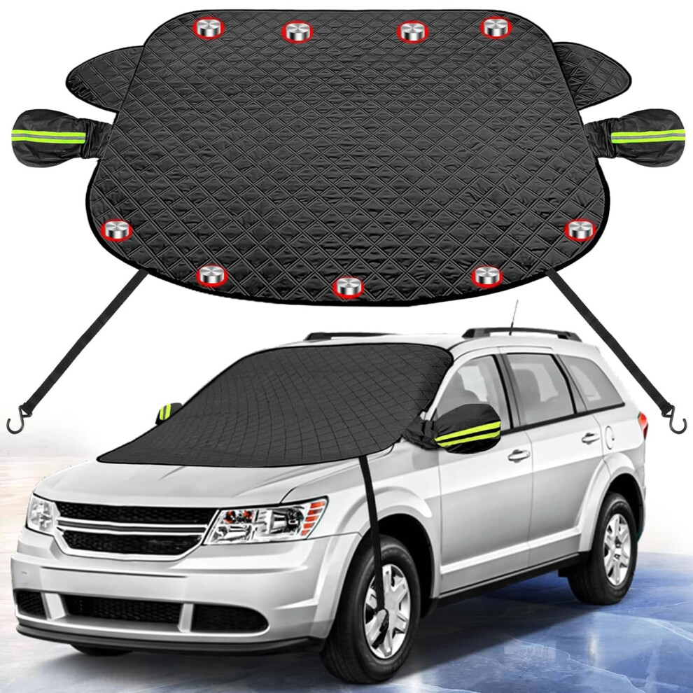 Car Windshield Snow Cover Magnetic Frost Protector Waterproof Allweather Fit For Suv And Car Black 9771547584551