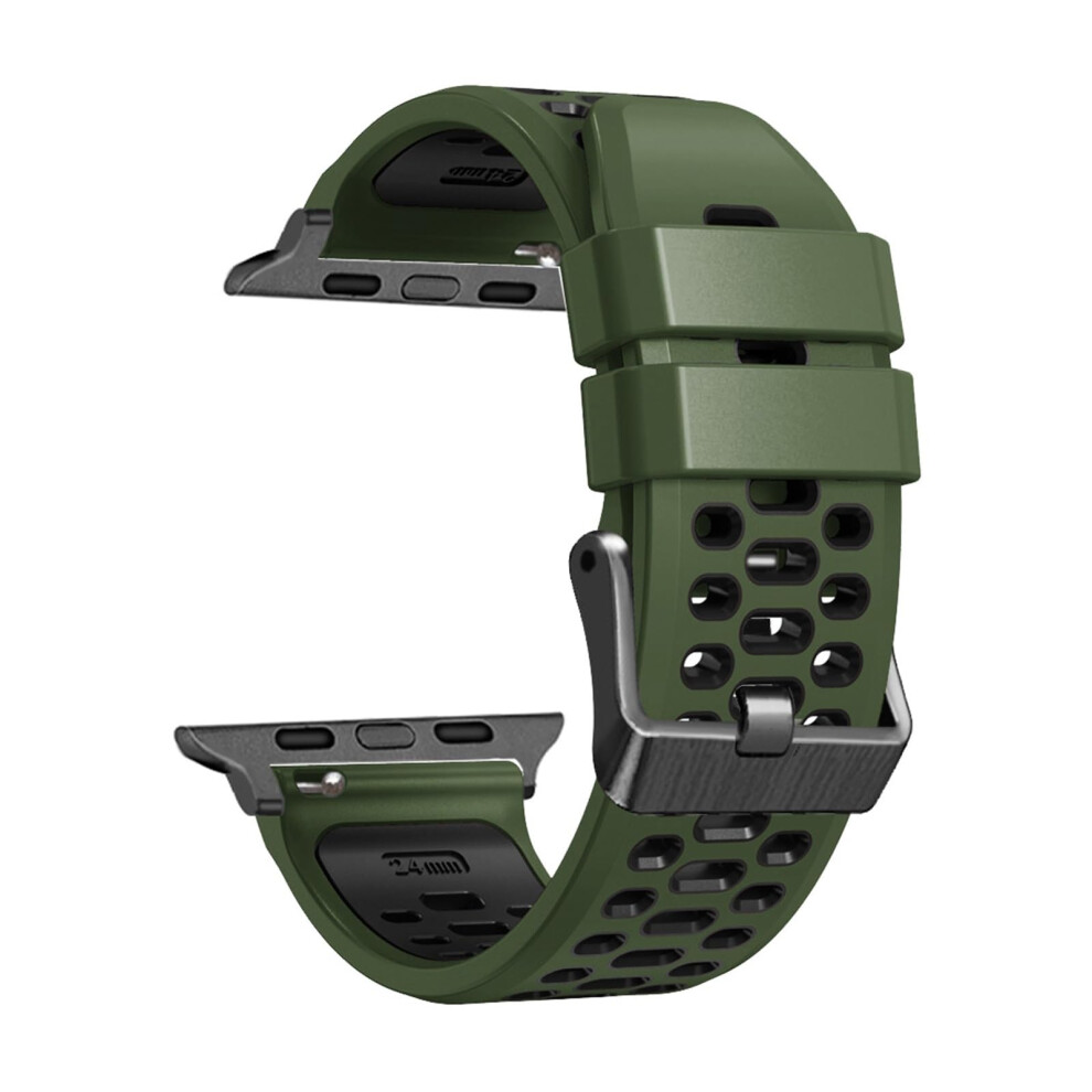 Band For Apple Watch Ultra Fkm Rubber Strap Sweat Waterproof Secure Fit For 49Mm 45Mm 44Mm 42Mm 9092120769715