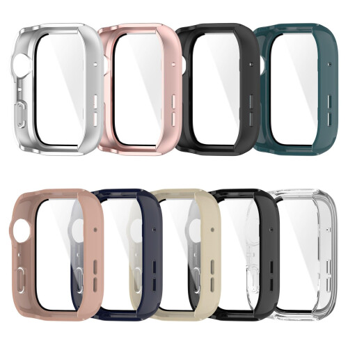 Black Smartwatch Case with Shockproof Full Coverage and Scratch Resistant Protector for Fitbit 2
