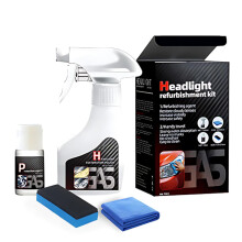 Headlight Restoration Kit for Car, No Sanding Required, Quick Lens Cleaner Improves Night Visibility