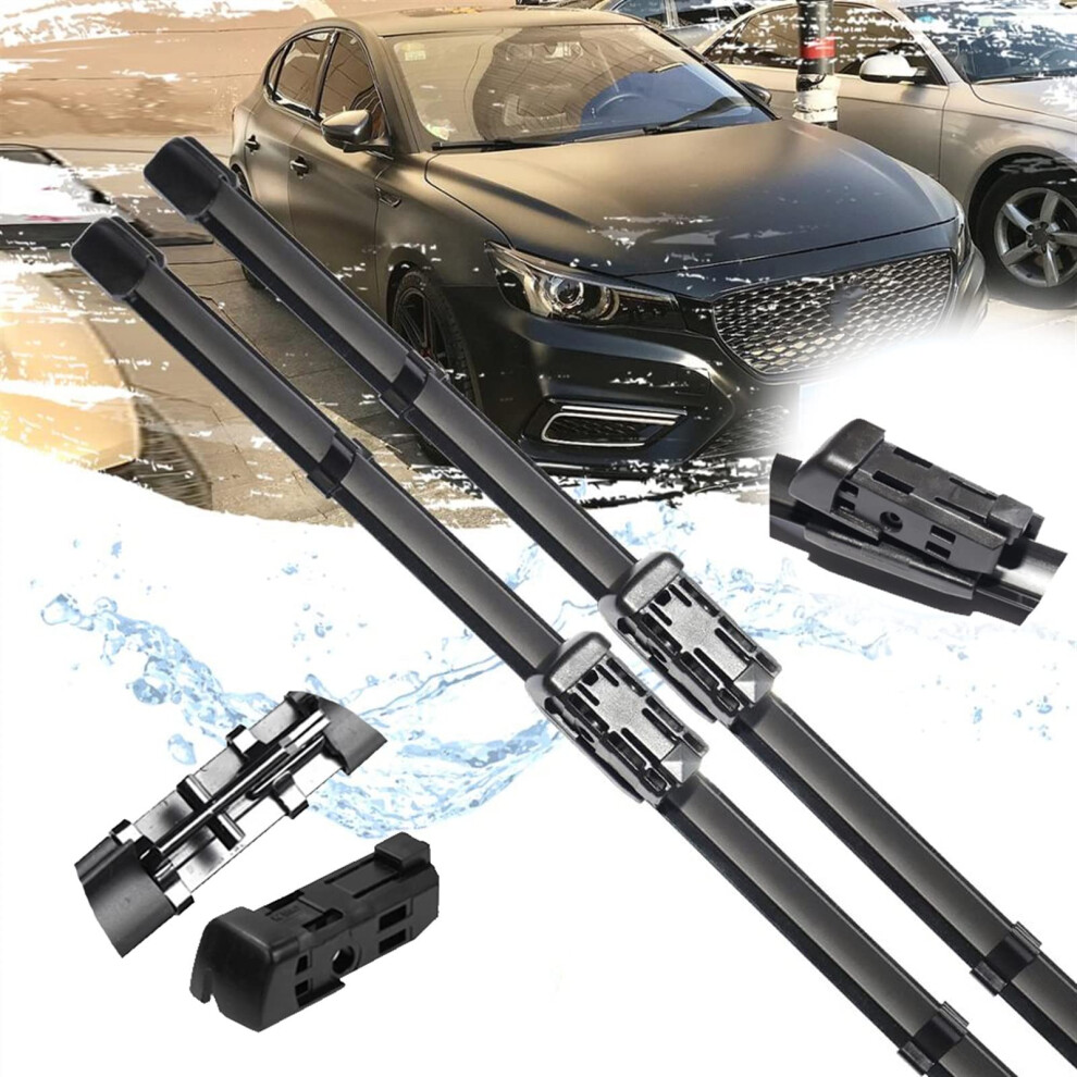 Windshield Wipers Front Replacement Blades For Mg6 2017Â2020 AllâSeason Durable Rubber Edge Noise Reduction Design 9092120209303