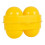 Mini Egg Holder 2 Grids Egg Storage Container Picnic Camping Egg Carrier with Fixed Handle The portable handle Yellow 1