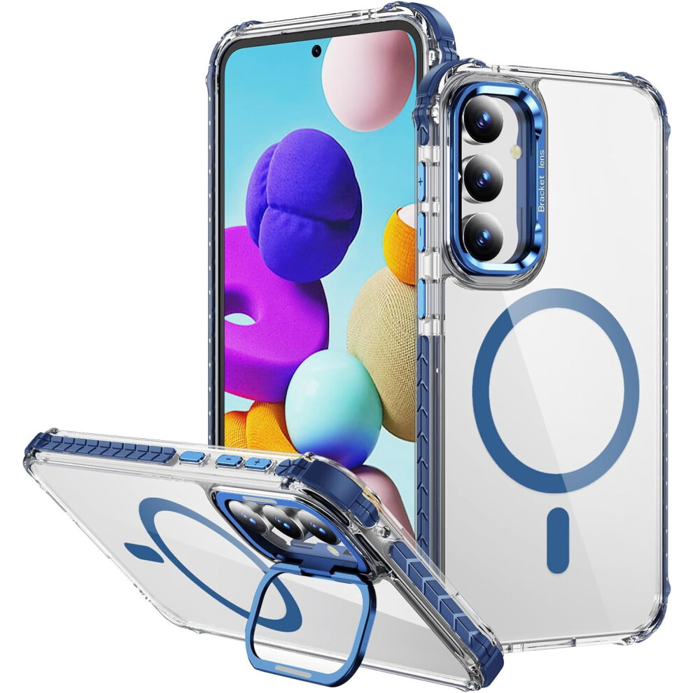 Clear Rainbow Military-Grade Case For Galaxy S24—Shockproof, Wireless Charging, Built-In Lens Holder & Kickstand, Compatible With Samsung Galaxy S24 9365509597644