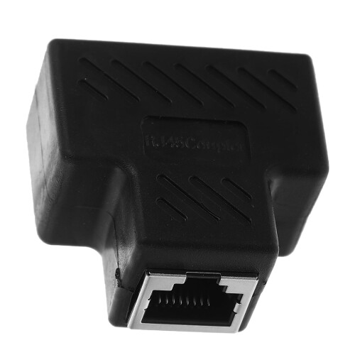 2pcs Ethernet Splitter High Speed 1 To 2 Splitter 3-way Ethernet Module Plug 1