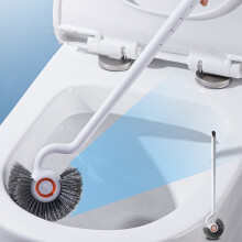 Curved Toilet Bowl Brush Without Holder, Plastic Anti-Slip Handle, Strong Decontamination, Portable, Deep Cleans Dead Corners – Compatible with