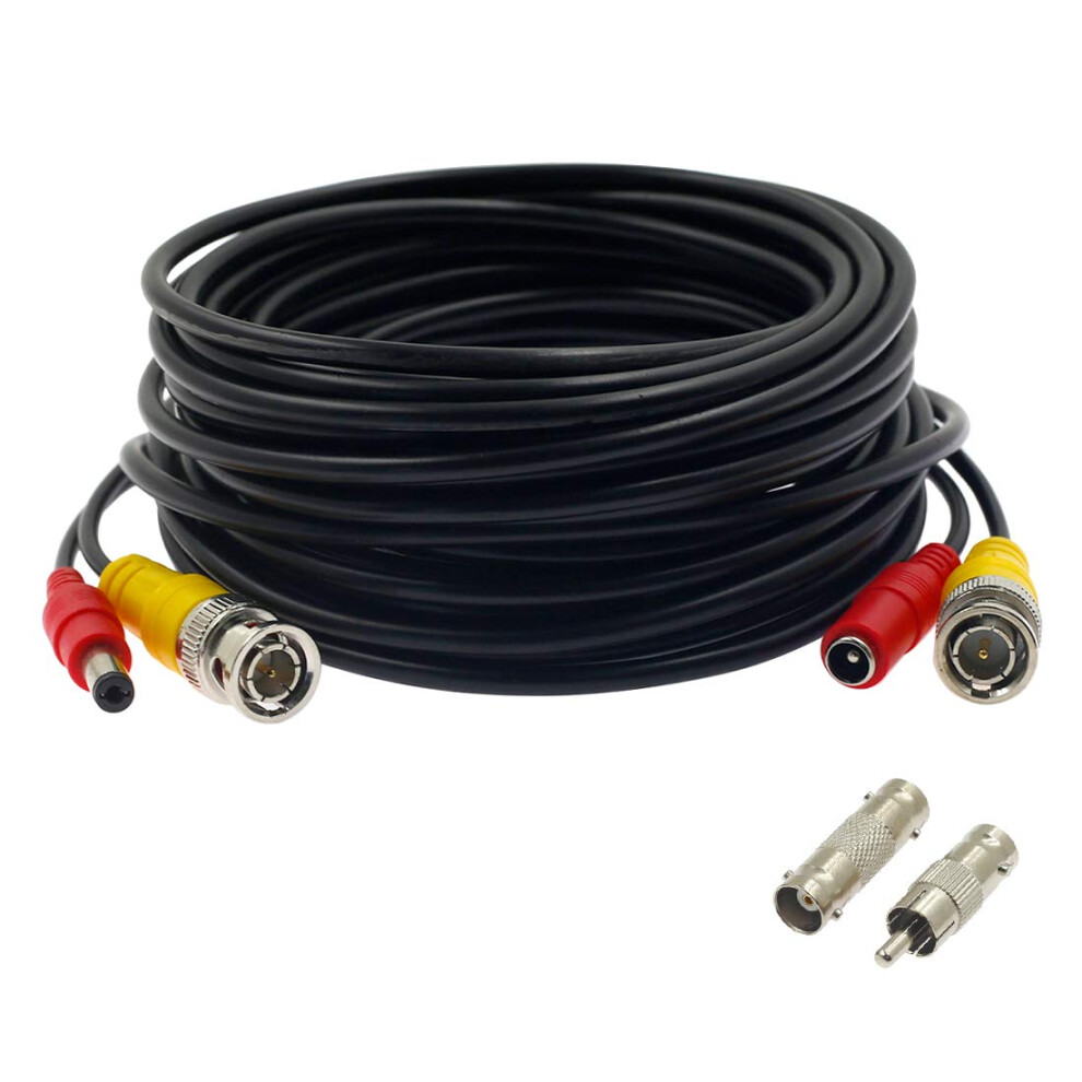 30Ft Bnc Security Camera Cable With Connectors, Premade Cctv Video Power Cable For Surveillance 9092120770674