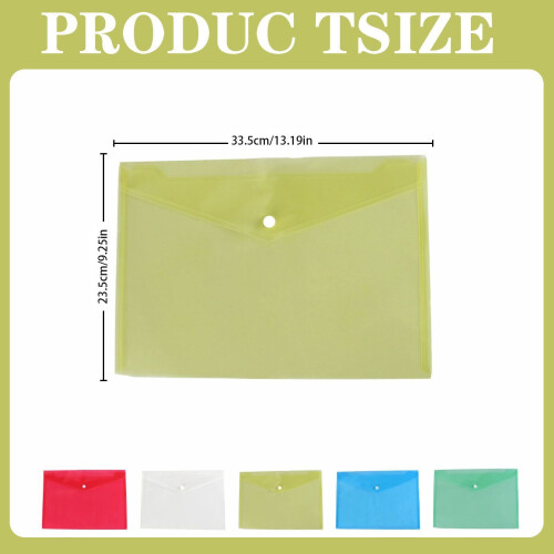 A5 Reusable Plastic Wallets with Snap Closure 1
