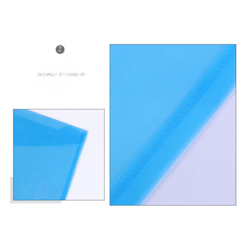 Reusable Plastic Wallets Transparent Foolscap 10pcs 1