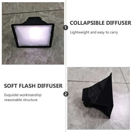 NICEXMAS Flash Diffuser Sort 1 stk. 6x6,7 tommer 2