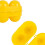Mini Egg Holder 2 Grids Egg Storage Container Picnic Camping Egg Carrier with Fixed Handle The portable handle Yellow 5