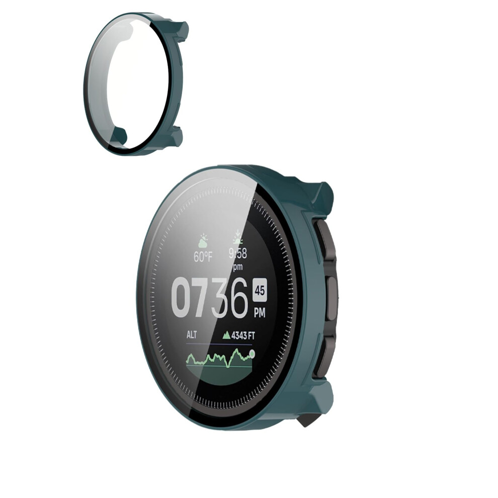Case For Suunto Vertical 2 With Tempered Glass Screen Protector, Shockabsorbing Slim Cover Green 9092120771053