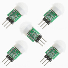 5PCS AM312 PIR Motion Sensor Module 2.712V Infrared Motion Detector with Repeat Trigger for Arduino