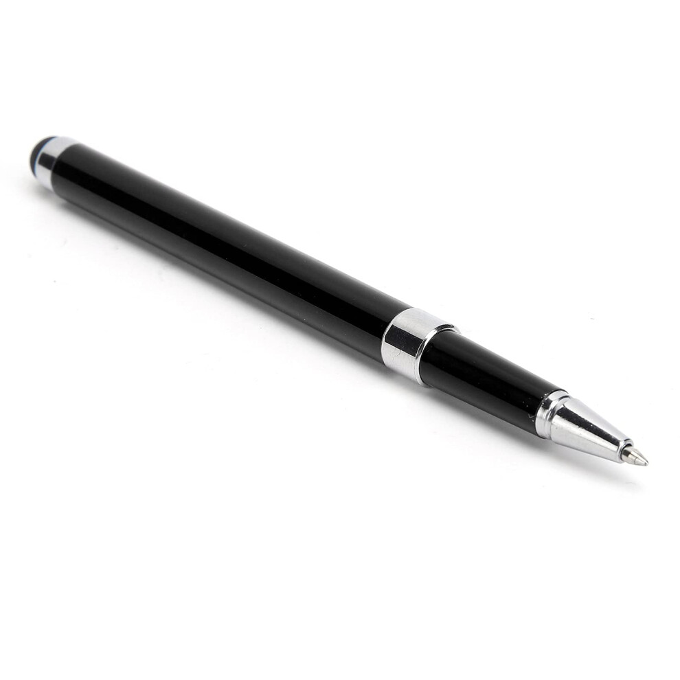 2 In 1 Stylus Pen With Ballpoint, Capacitive Touchscreen Stylus For Smartphone And Tablet, Retractable Design Black 9330225023142